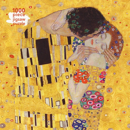 Adult Jigsaw Puzzle Gustav Klimt: The Kiss : 1000-piece Jigsaw Puzzles by Flame Tree Studio, thebookchart.com