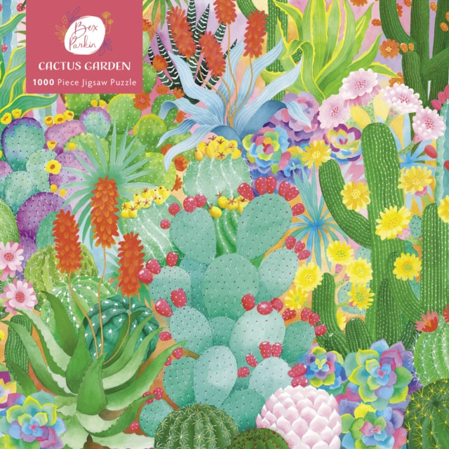 Adult Jigsaw Puzzle: Bex Parkin: Cactus Garden: 1000-piece Jigsaw Puzzles by Flame Tree Studio, thebookchart.com