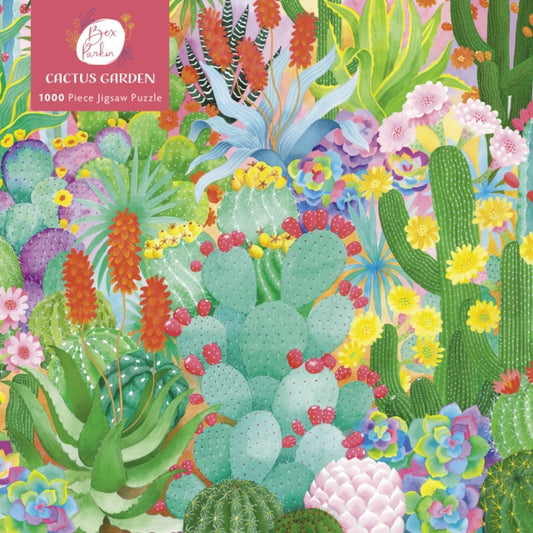 Adult Jigsaw Puzzle: Bex Parkin: Cactus Garden: 1000-piece Jigsaw Puzzles by Flame Tree Studio, thebookchart.com