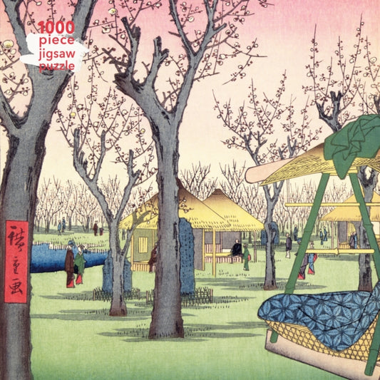Adult Jigsaw Puzzle Utagawa Hiroshige: Plum Garden: 1000-piece Jigsaw Puzzles by Flame Tree Studio, thebookchart.com