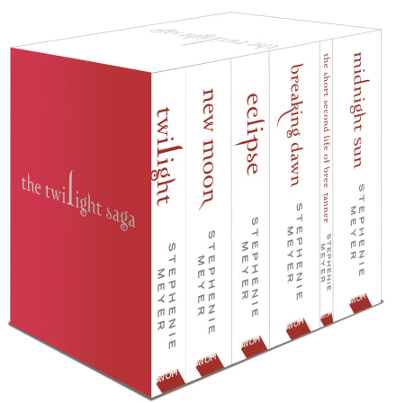 Twilight Saga 6 Book Set (White Cover) - Paperback - by Stephanie Meyer, thebookchart.com